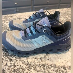 On Cloudrunning Women's Sneakers in Blue and Gray